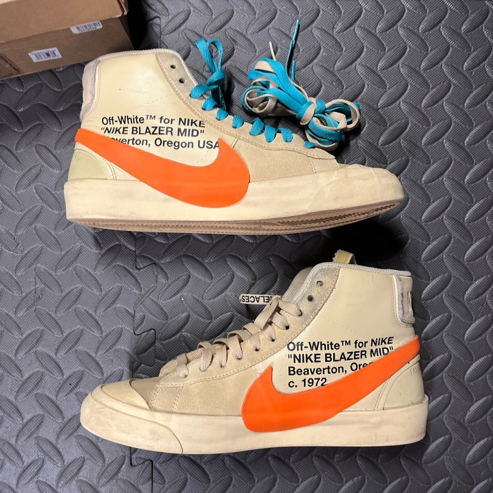 Size 8.5 - Nike Blazer Mid x OFF-WHITE All Hallows Eve 2018 USED EX AA38…